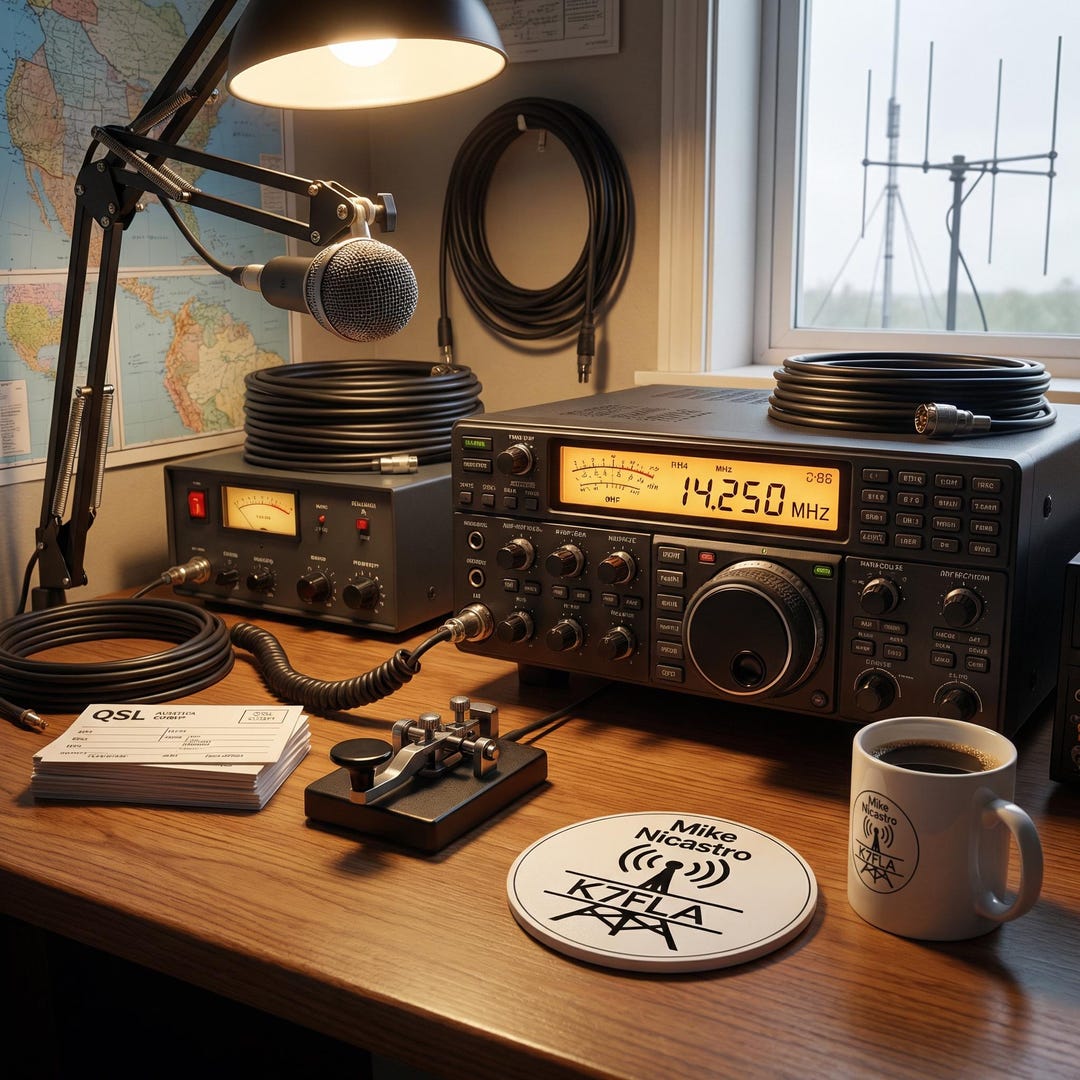 Call Signs Rack Personalized Ham Radio Call Sign Coaster – Custom Operator Shack Decor ...
