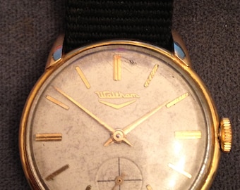 WHALTHAM Men's watch circa 1940's Mechanical Movement 17 Jewels all Original SERVICED