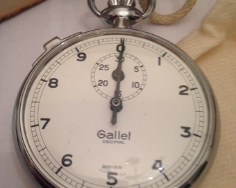 GALLET Stop Watch MINT as shipped from USA Distributor to retail shop in 1979