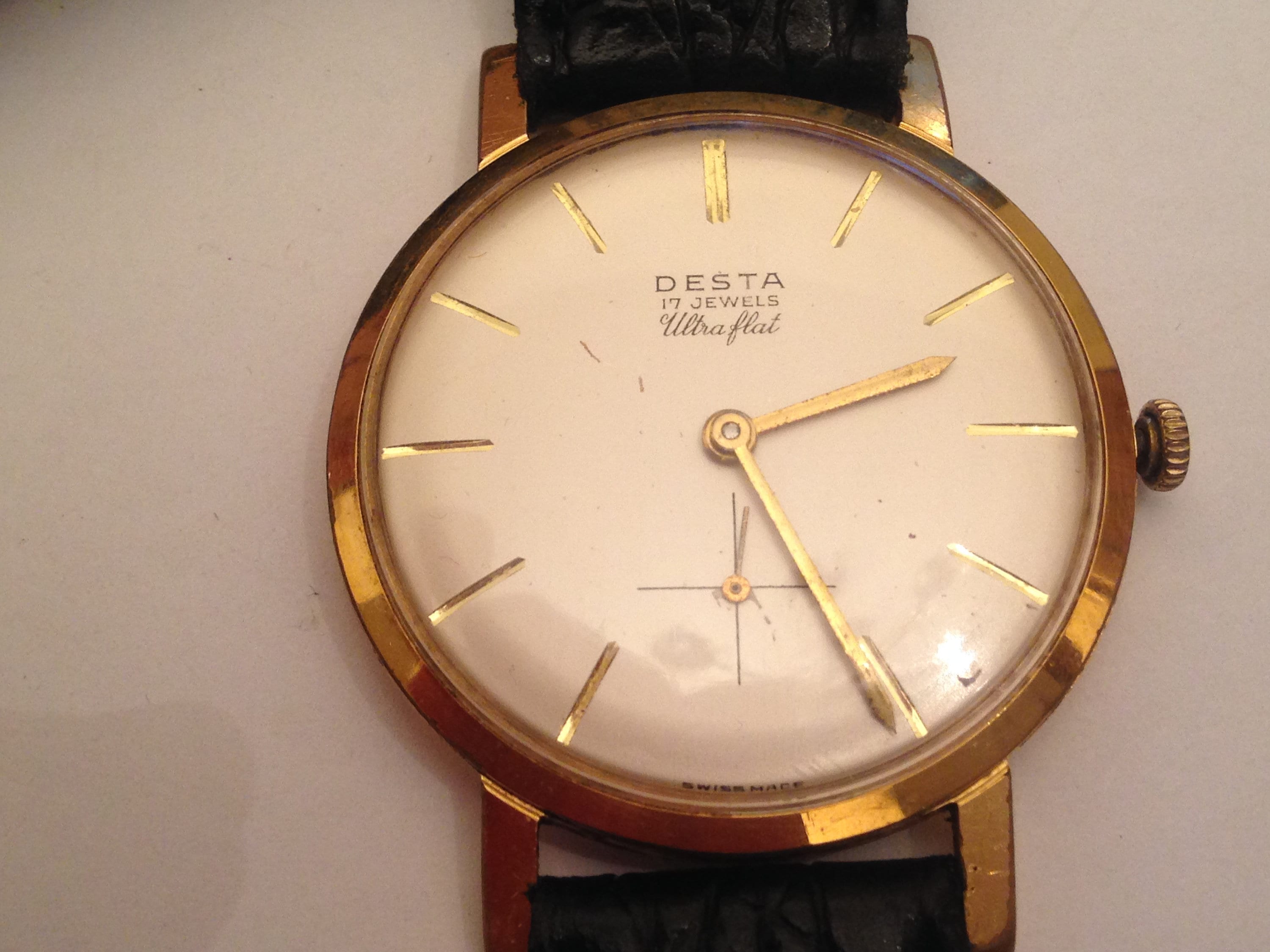 DESTA Ultra Flat 17 Jewels Mechanical Watch Ca 1960's With