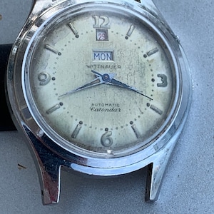 ca 1953 Wittnauer by Longines Calendar Stainless Steel case all original men&#39;s watch