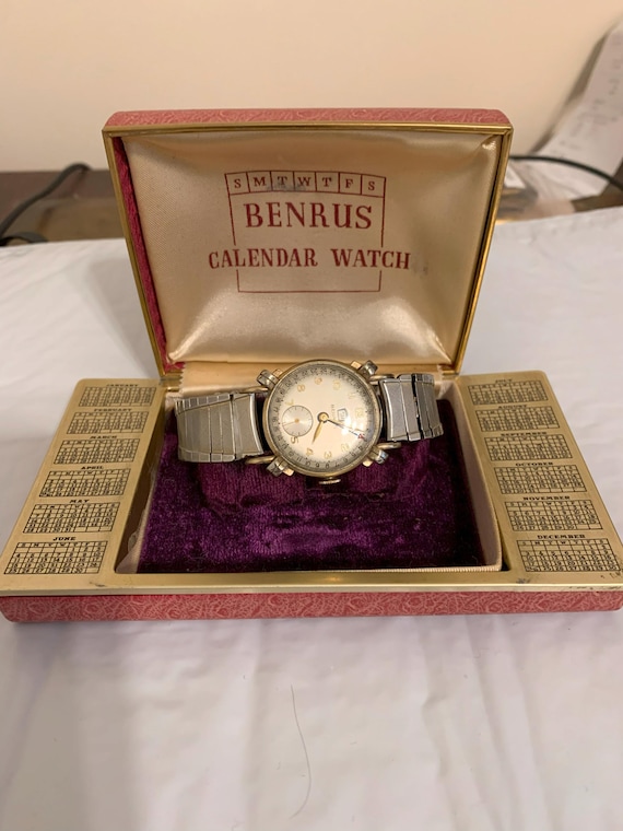 Vintage Benrus Calendar watch: 1950 Rolled Gold s… - image 1