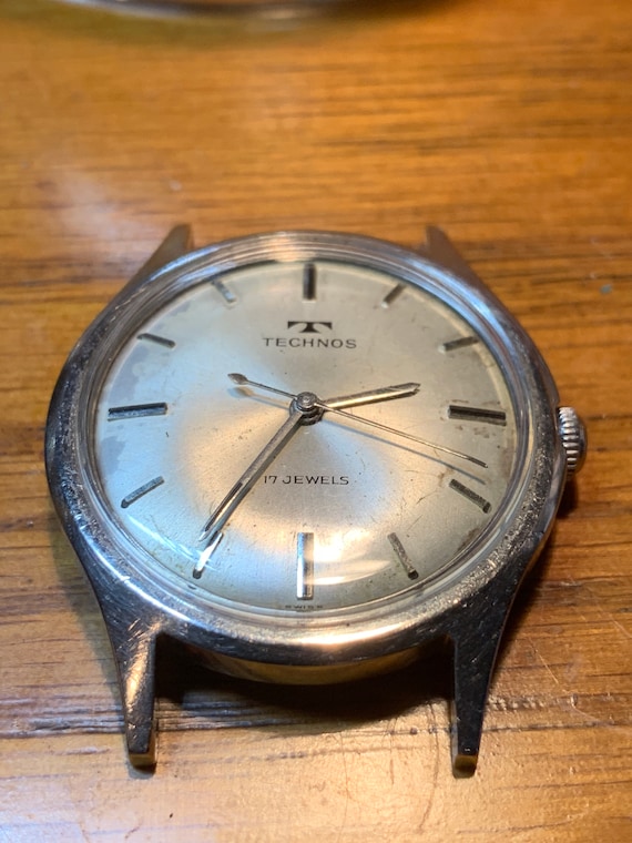 TECHNOS 17 Joyas mecanicas Swiss Made Mens reloj ca 1959 100 original Limpiado y atendido Etsy Mexico