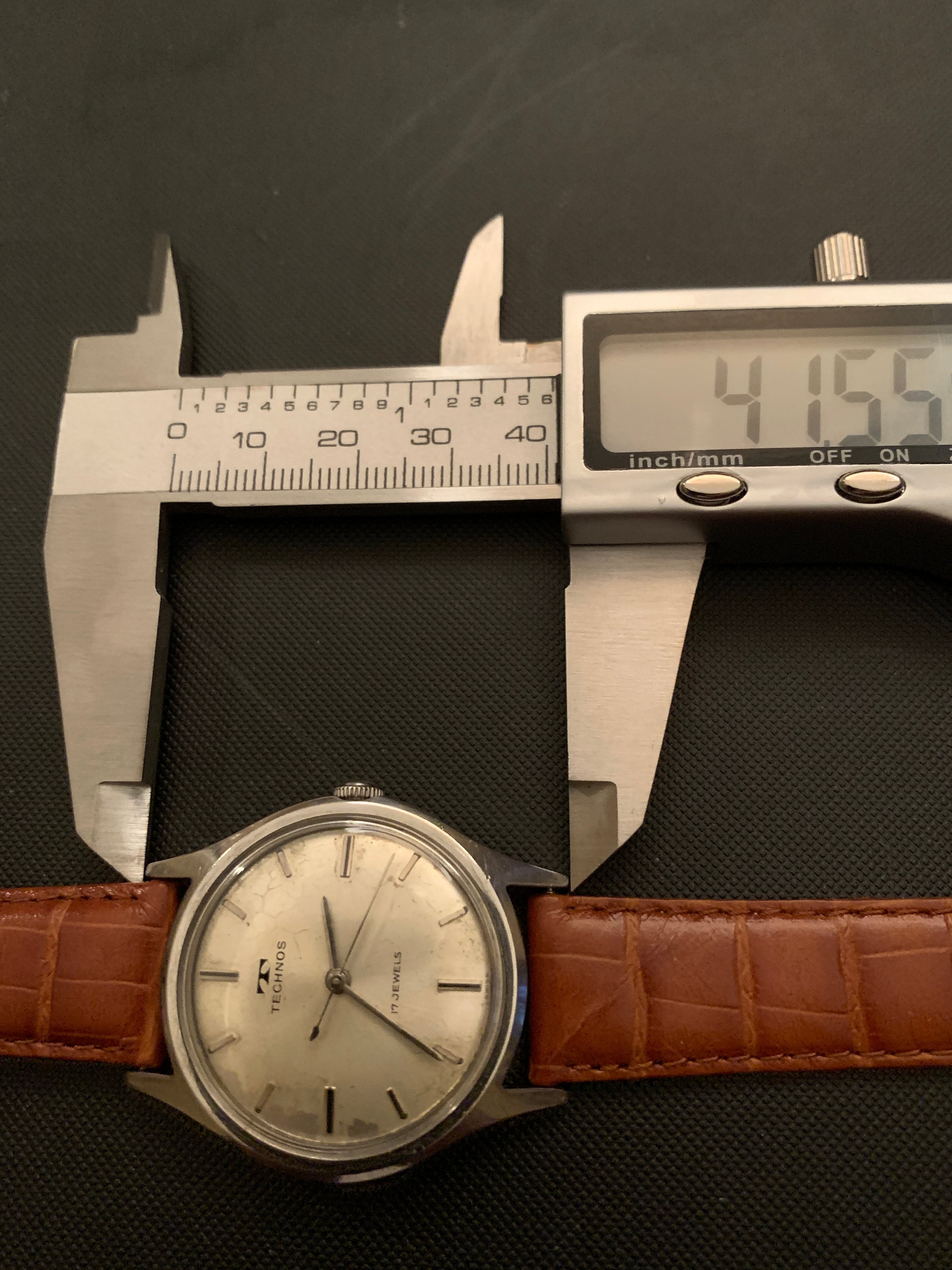 TECHNOS 17 Jewels Mechanical Swiss Made Mens Watch Ca 1959 100