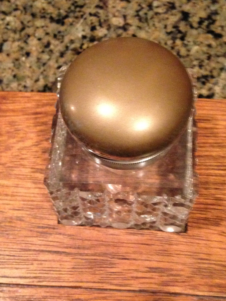 Inkwell American Made Cut Glass / Crystal Ca 1890's With Etsy