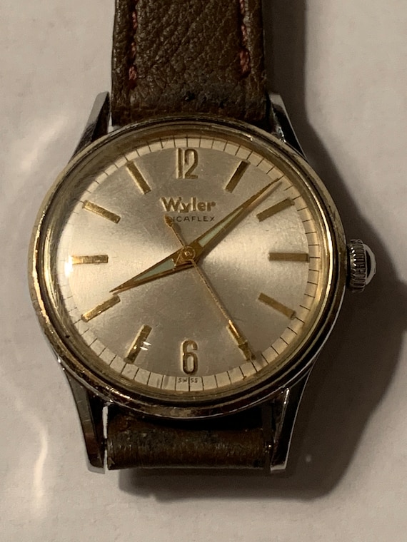 WYLER INCAFLEX Vintage 2 Tone Gold & Stainless Ste