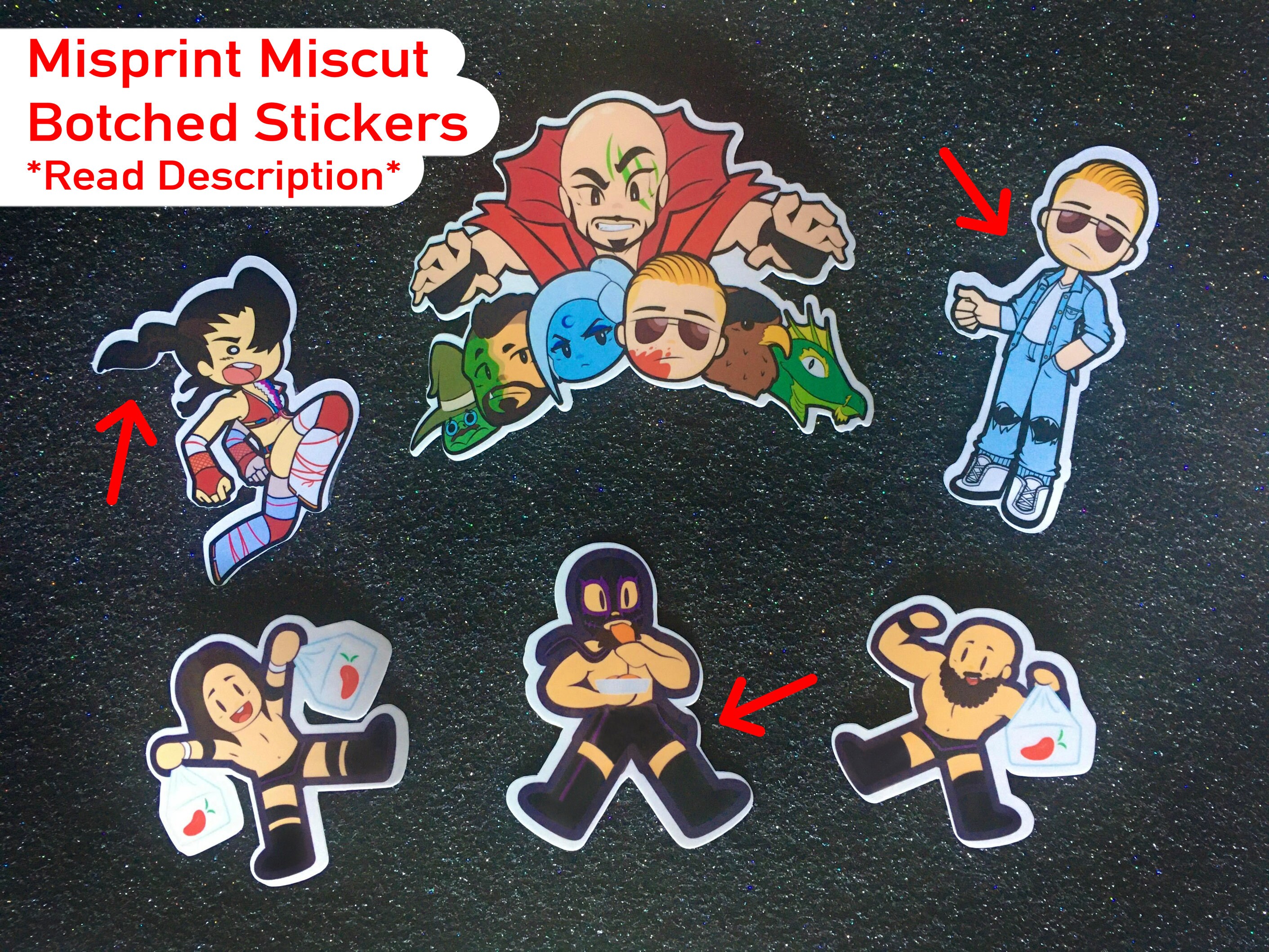 Updated Oct 9!!! Misprint Miscut Botched Stickers