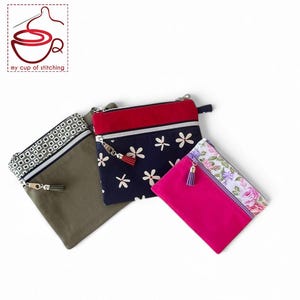 Double Zipper Pouch Sewing Pattern: 3 Sizes, Lined (PDF Download)