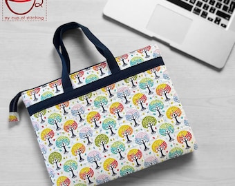 Padded Laptop Bag - Sewing pattern, beginner friendly, quilted, pdf file, instant download
