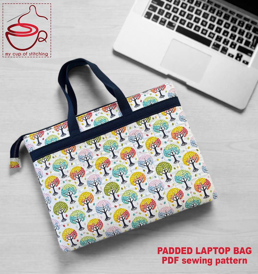 Padded Laptop Bag - Sewing Pattern, Beginner Friendly, Quilted, Pdf ...