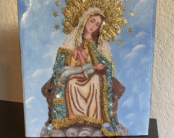 Our Lady of Divine Providence. Virgen de la Divina Providencia (with clear epoxy coating)