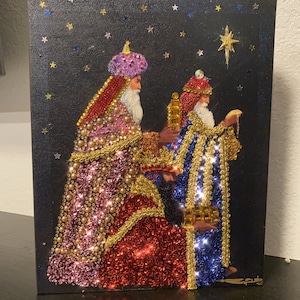 The Three Kings. Los Tres Reyes Magos (With clear epoxy coating)