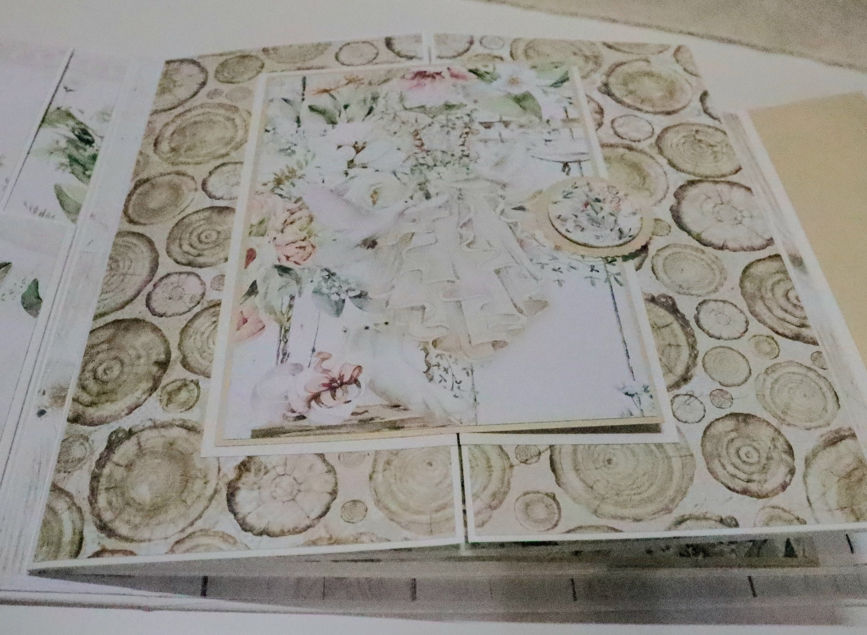 Handmade doves in Love Wedding Album, Memory Book, Scrapbook, Doves