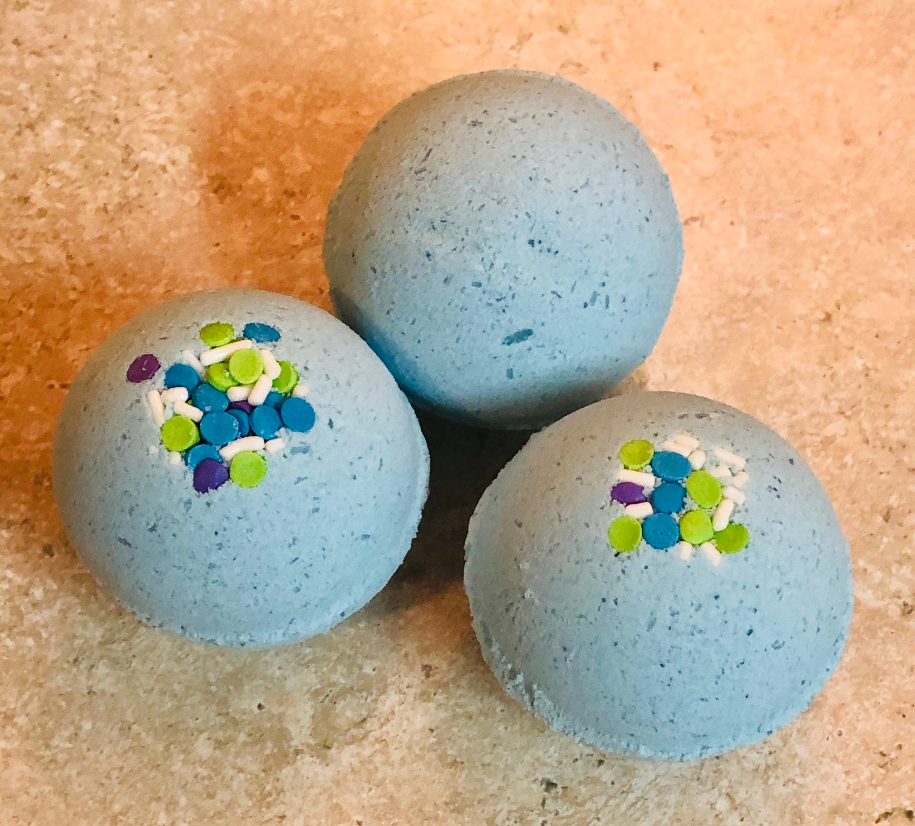 Cotton candy bath bomb blue bath bomb bath fizzy Etsy