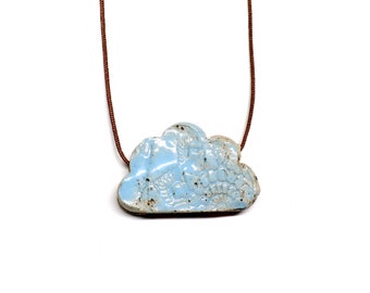 Cloud Pendant - ceramic pendant necklace by Franko B, contemporary art / jewellery