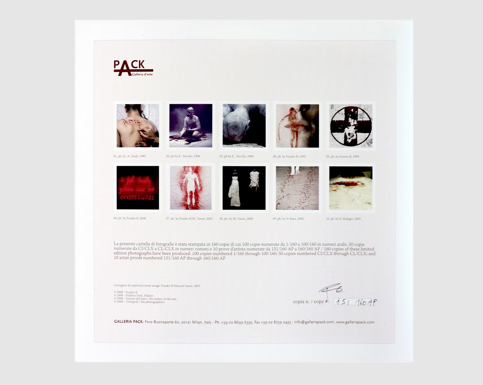 Boxed Set of Ten Fine Art Quality Prints by Franko B Etsy UK