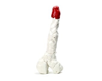 Big Cock - Large Ceramic sculpture by Franko B, contemporary art, XL phallus