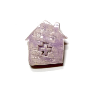 Haus Brosche - Keramik Brosche von Franko B, zeitgenössische Kunst / Schmuck