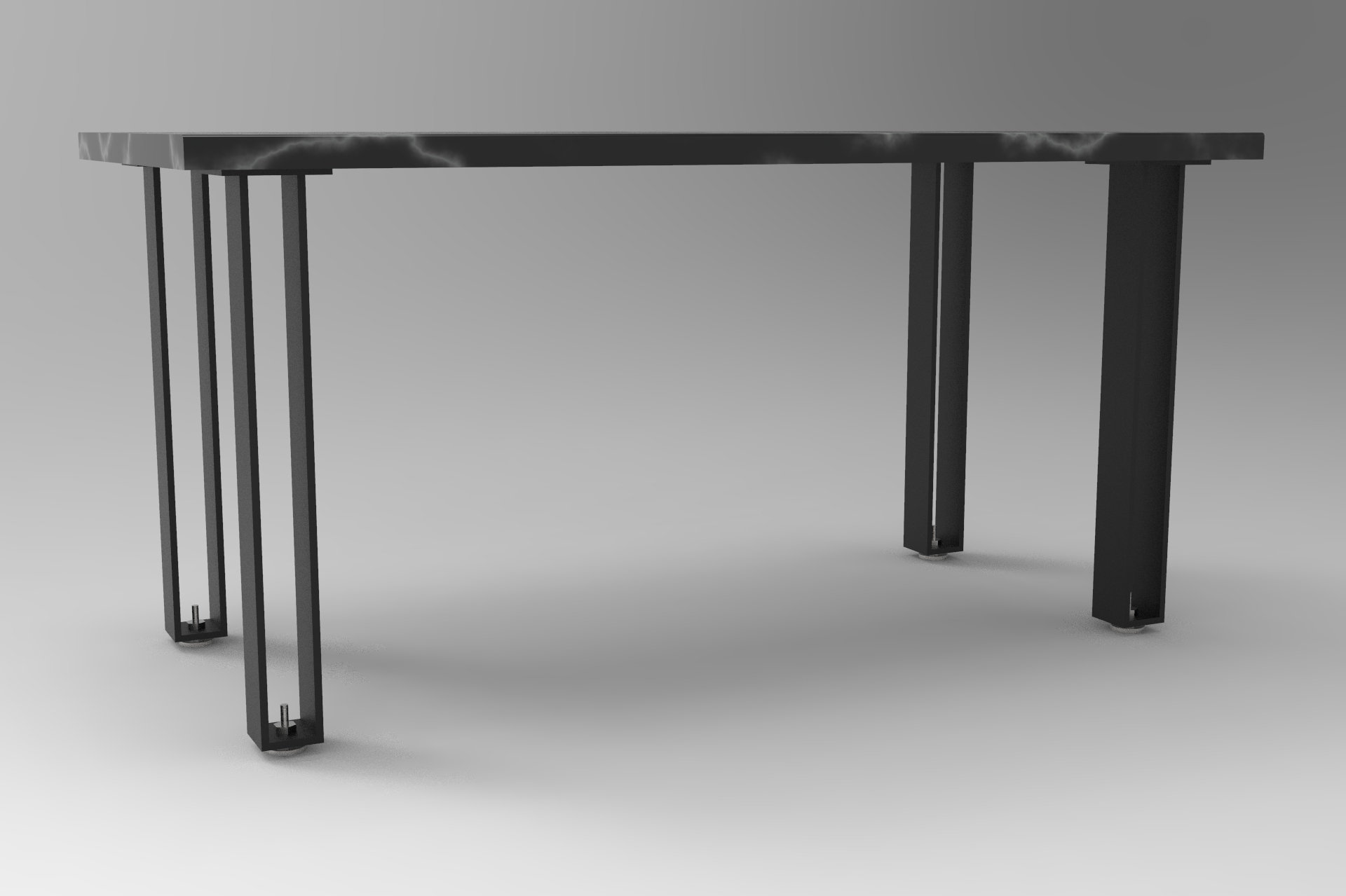 Modern Style Steel Flat Bar Table Legs — Hamlin Welding & Fabricating