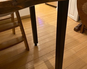 Straight Steel Tubing Tables Legs With Leveling Feet! - Made To Order - 1"x1" ; 2"x2" Square Tubing
