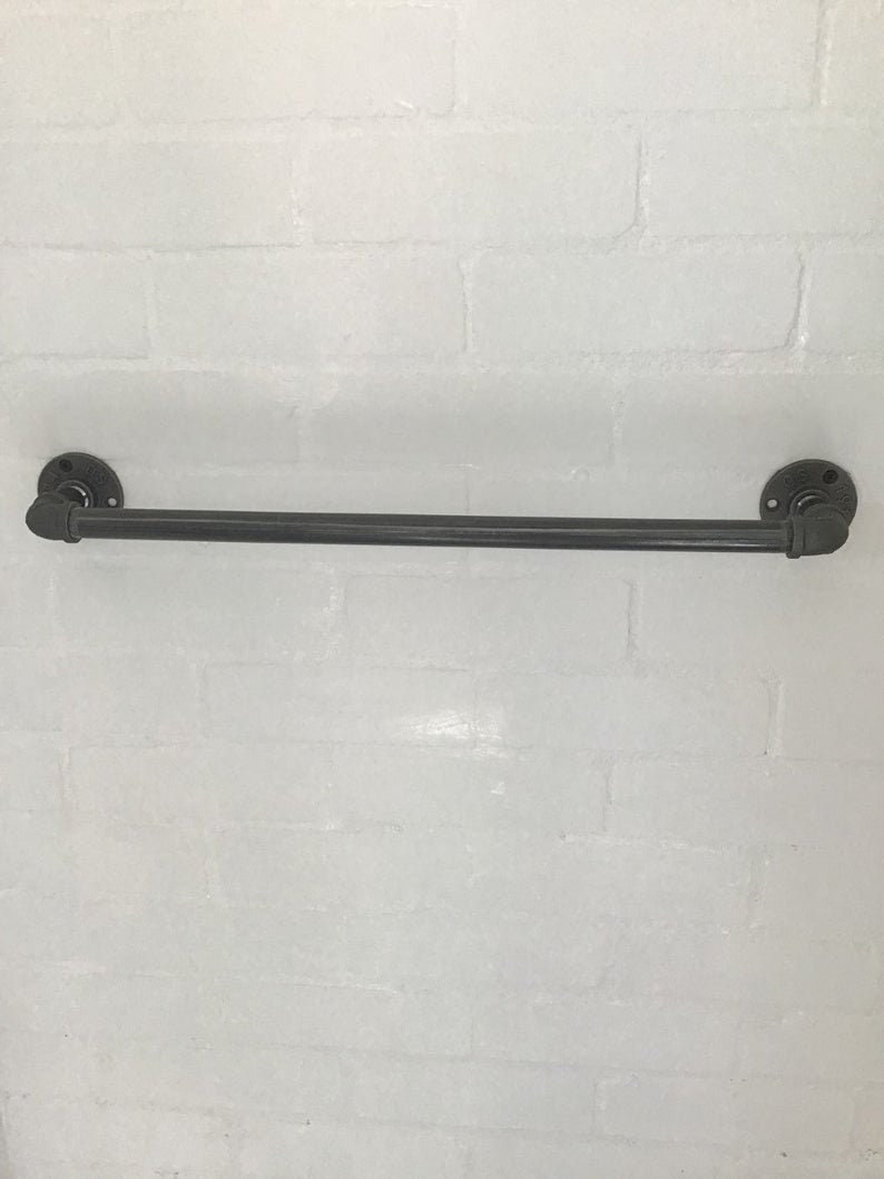 Hand Towel Rail Industrial Steel Pipe Rail Bathroom Etsy UK