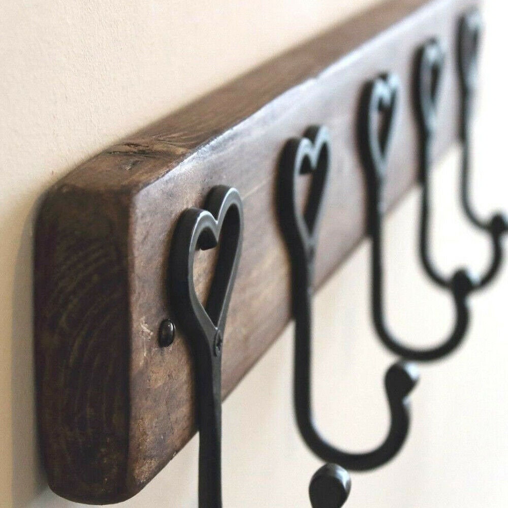 Heart Coat and Hat Hook Wall Hooks Hangers Cast Iron Love Etsy