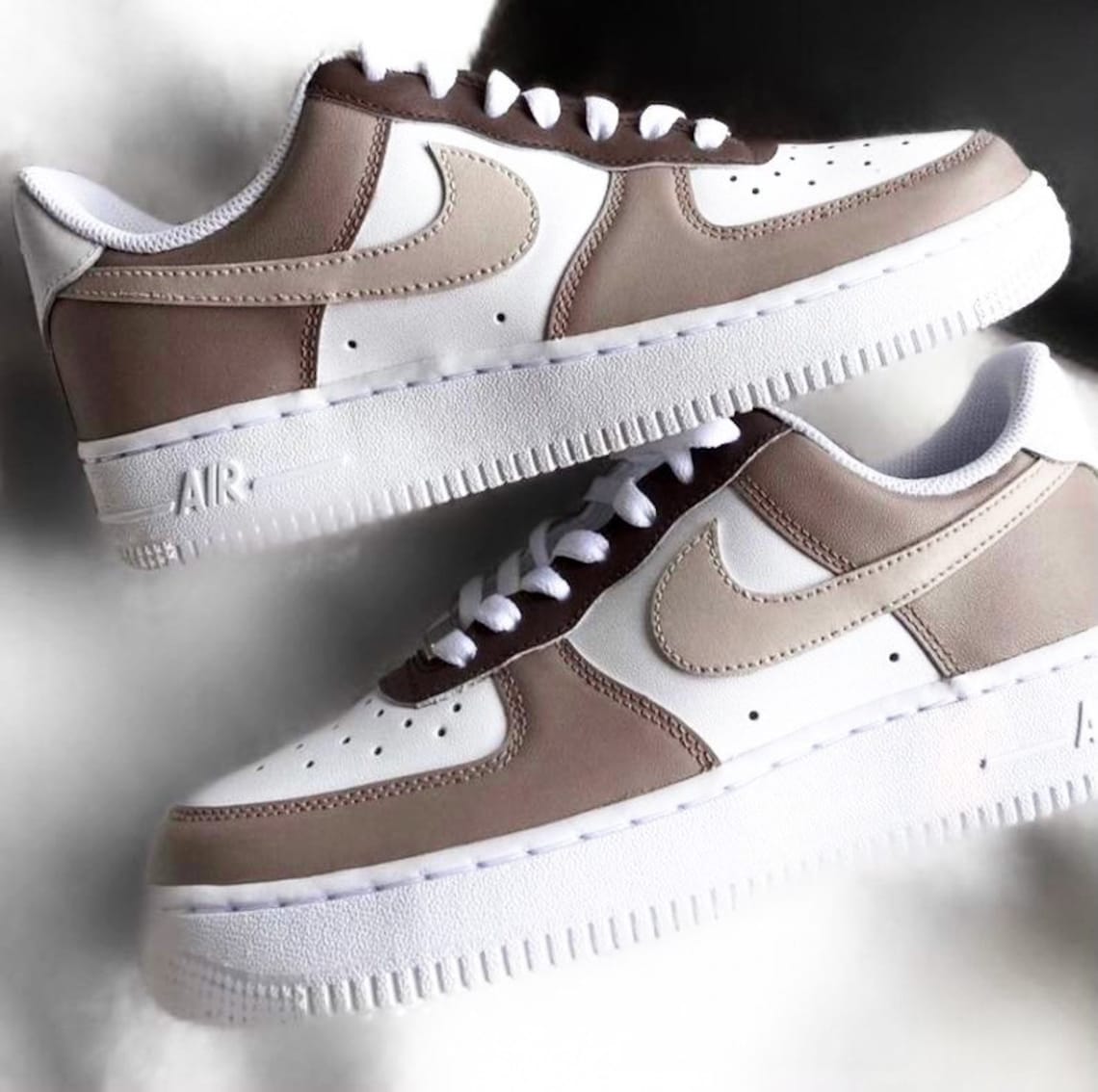 custom nike air force 1 brown