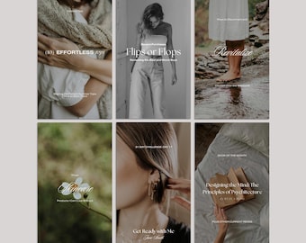 Moody Instagram Reel Covers: Canva Templates for Bloggers (Digital Download)