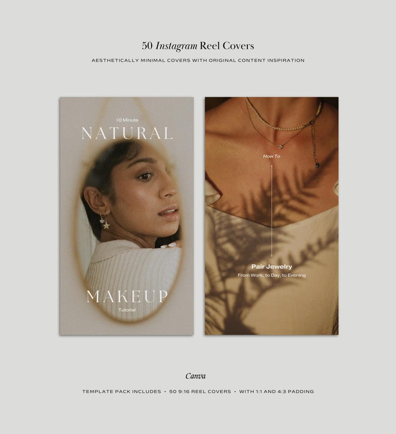 Portadas de Instagram Reels con estilo: Plantillas de Canva para blogueros (Descarga digital) imagen 2