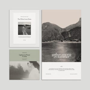 50 Instagram-Vorlagen, Canva-Vorlagen, Organic Branding-Inhalte, Mixed Media-Ästhetik, Social Media-Branding, Content-Creator-Vorlagen