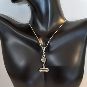 Beautiful Hot Dog Charm Necklace, 925 Sterling Silver, Cute Small Food, Fun Hot Dog Pendant, Junk Food, Hot Dog on Bun, worksofartbysusan