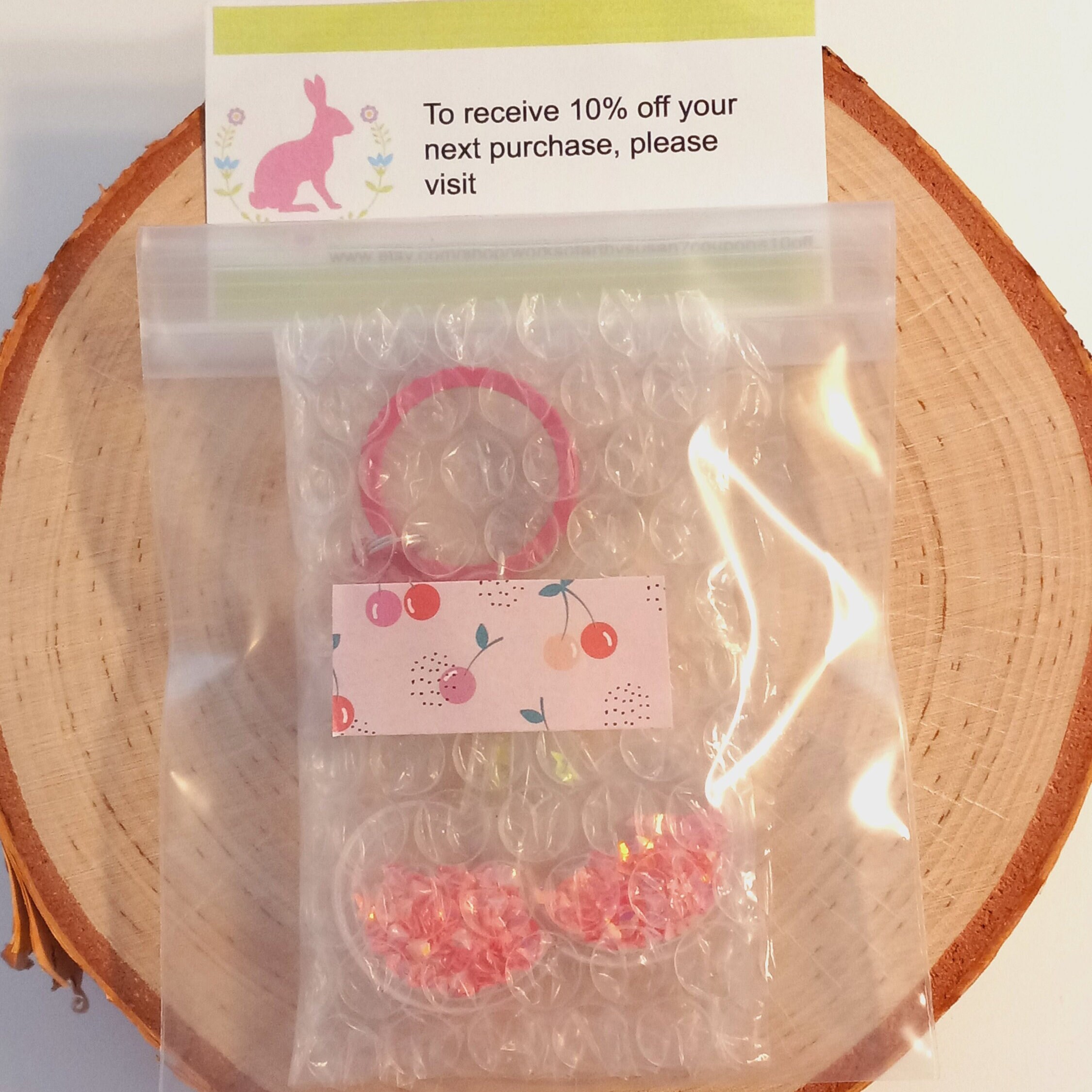 Personalized Pink Cherry Keychain, Extra Large Cherry, Resin, Cherry ...