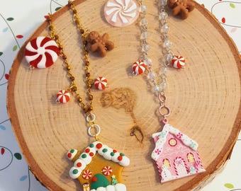 Gingerbread House Necklace, Large