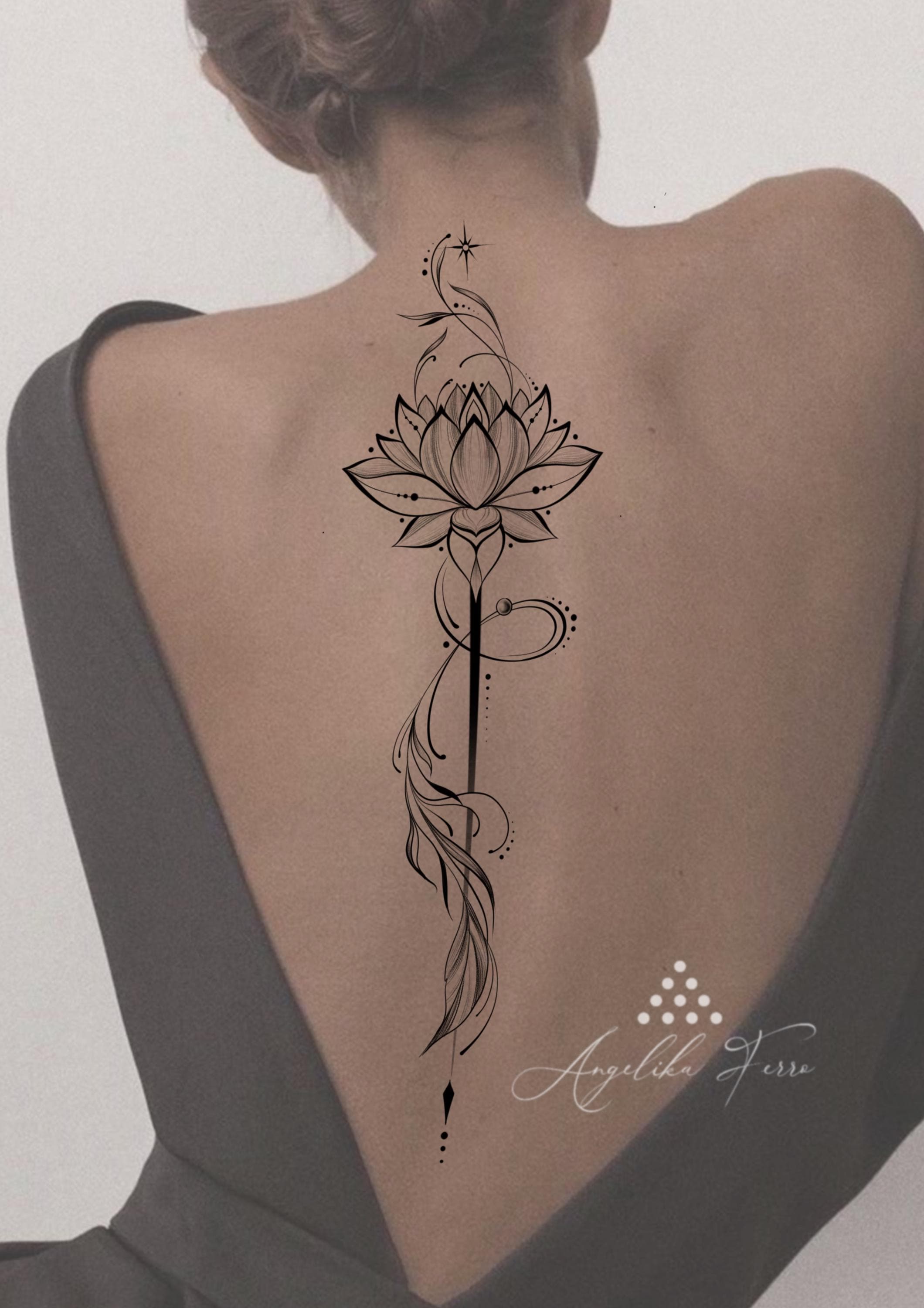 Lotus Flower Tattoo on the Back: A Symbol of Growth