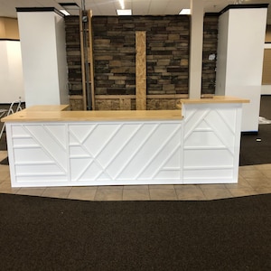 Reception desk/ retail counter/ cash wrap.     U design counter only