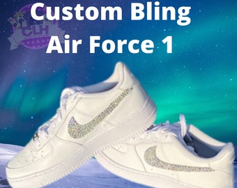 Custom Bling Air Force 1’s, Swarovski Nike Air Force 1's, Women's Shoes, Bling Shoes, Ladies Shoes, Wedding Shoes, Bling Wedding Shoes