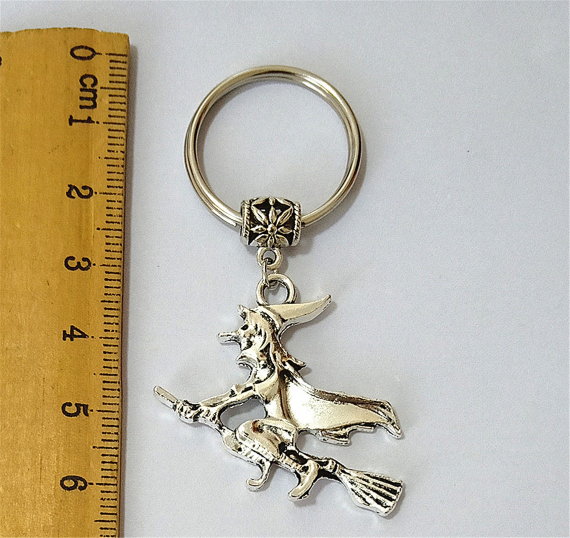 Witch Keychain Keyring Big Keychain Wicca Accessory Witch Etsy