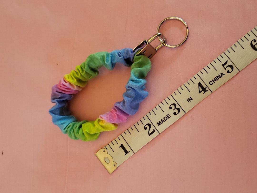 Cotton Fabric Scrunchy Key Fob Wrist Key Fob Bracelet Key Etsy