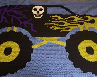 Made to order Crochet Picture Blanket: Handmade Personalized Afghan Throw