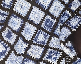 Made to order crochet Granny Square Blanket: Handmade Heirloom Recreation