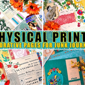 PHYSICAL PRINTS for Junk Journal Pages, Ephemera Collections for Journal, Ephemera Pack, Scrapbook Paper, Junk Journal Supplies, Ephemeras