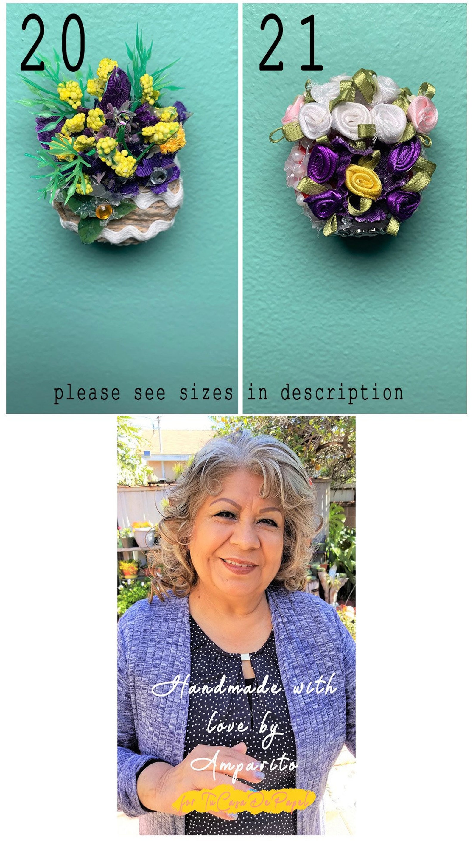 Handmade Floral Mexican Magnet Fridge Mothers Day Gift Gifts | Etsy