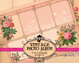 VINTAGE FOTOALBUM Scrapbooking-sidor