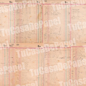 May include: A vintage ledger book with handwritten entries in black ink. The pages are yellowed with age and have ruled lines. The book is divided into sections with headings like "Debtor" and "Creditor".