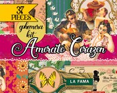 Wedding Ephemera Pack Travel Ephemera Junk Journal Mexican Engagement Journal Wedding Memory Book Fussy Cut Spanish Baby Junk Journal