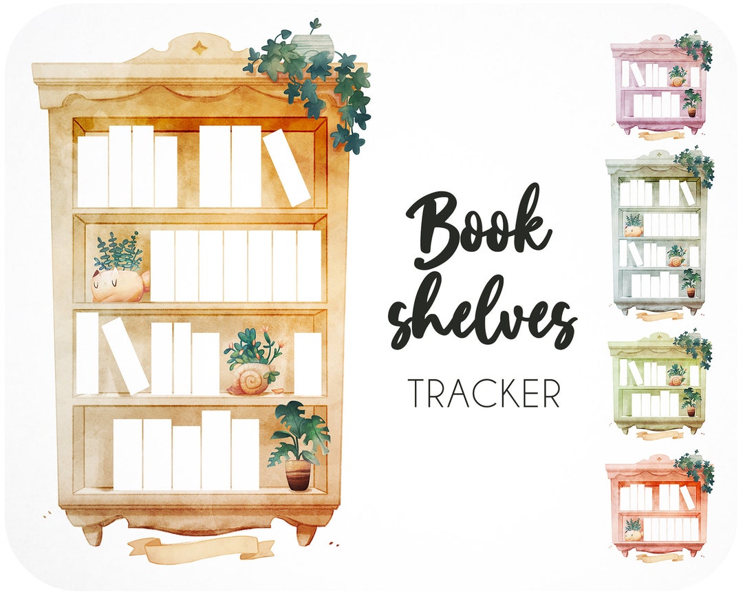 15 Book Tracker Printables • Reading Log Bookshelf for Reading Journal ...