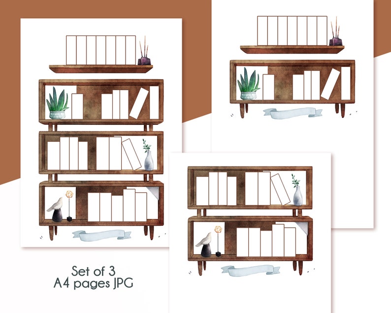 15 Book Tracker Printables Reading Log Modern Bookshelf For Etsy 15 Book Tracker Printables Reading Log Modern Bookshelf For Etsy