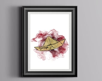 IT SS Georgie You'll Float Too Watercolour Print - Dorkproof Designs