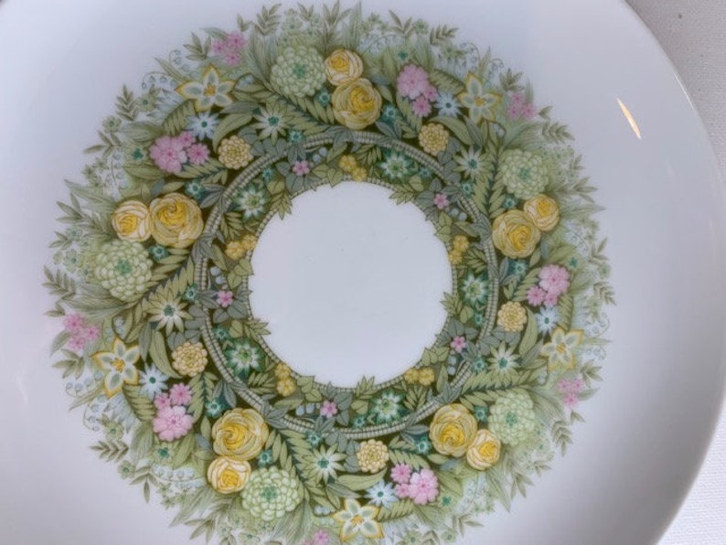 Vintage Set of 2 Noritake Bimini Floral Green Salad PlateYounger Image #6923