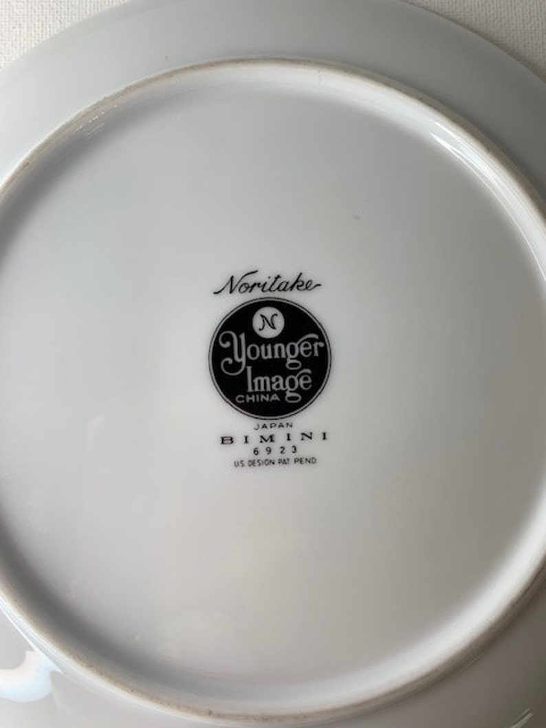 Vintage Set of 2 Noritake Bimini Floral Green Salad PlateYounger Image #6923